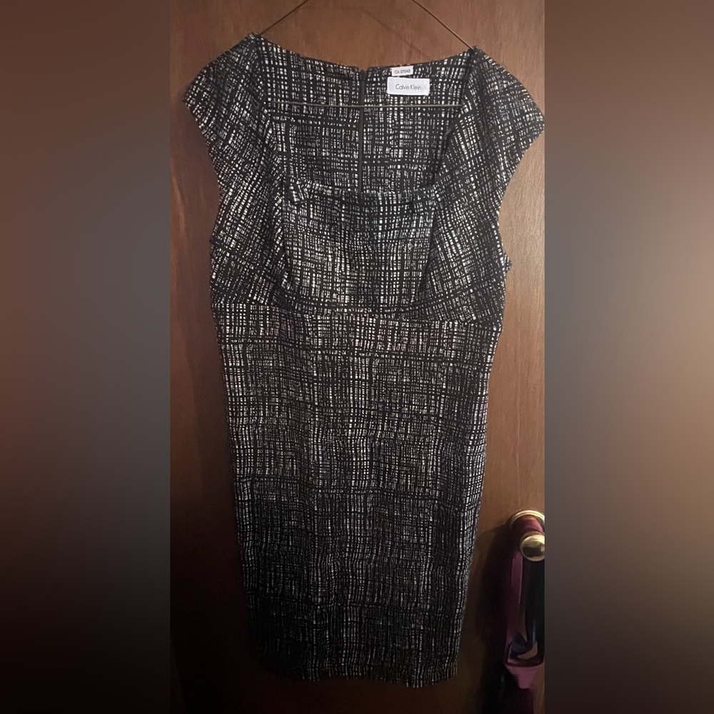 Calvin Klein Monochrome Patterned dress